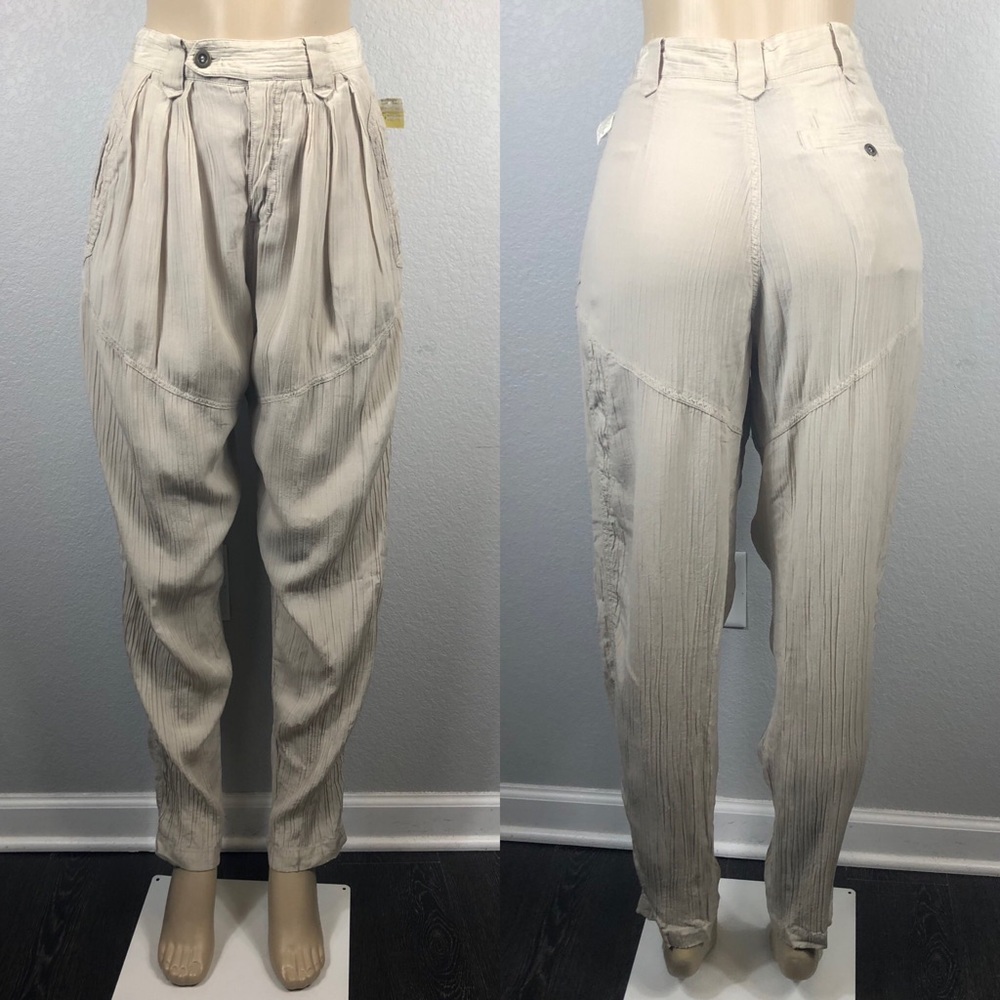 Vintage 80s/90s High Waisted Lightweight Crinkle Pants